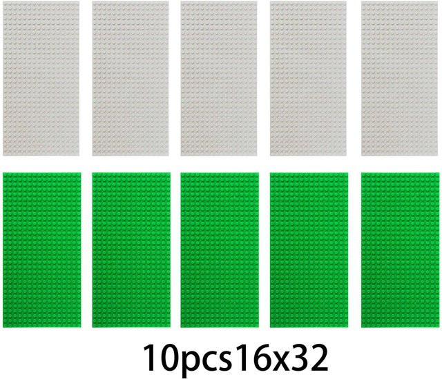 Yiran toy City Dimensions Grundplatten, 10-teiliges Set, 16x32 Noppen, ab 6 Jahren - Bild 1