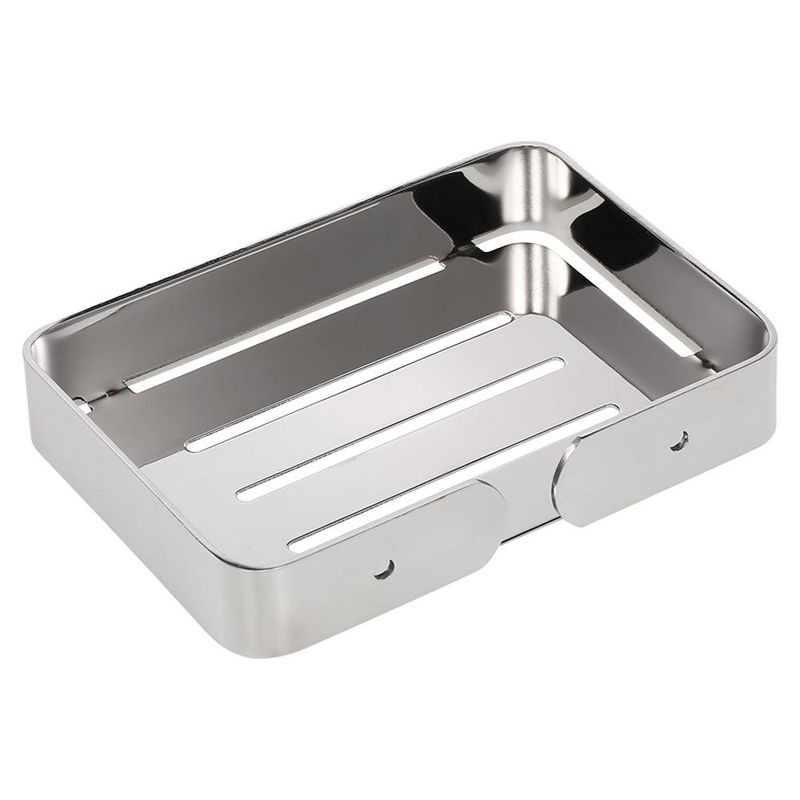TOMTOP JMS Edelstahl-Seifenschale mit Abfluss für Dusche und Badezimmer, Silber - Bild 2