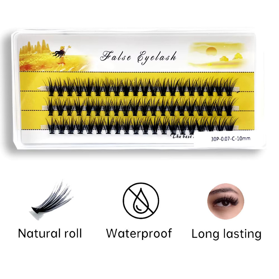 MIOFIA Faux Mink Wimpernbüschel, Black, 8-15mm, Natürlich - Bild 3