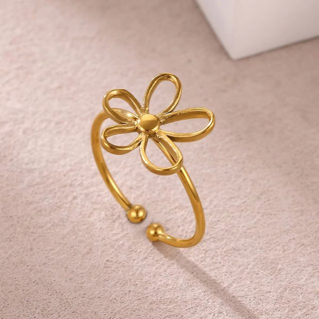 ETCAVCE Ringe Edelstahl, Goldfarben, Unisex - Bild 1
