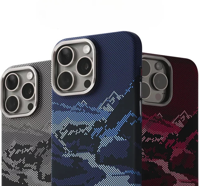 Apple MagSafe Handyhülle mit abstrakter Landschaftszeichnung für iPhone 17 16 15 14 Pro Max, Multicolour, PC-Abdeckung mit Linsenschutz und kabellosem Laden - Bild 1
