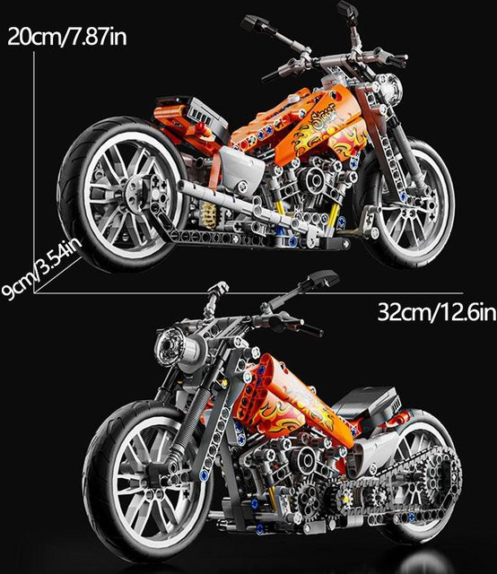 YCOLE Motorrad Baustein-Set 436 Teile 6-12 Jahre - Bild 1