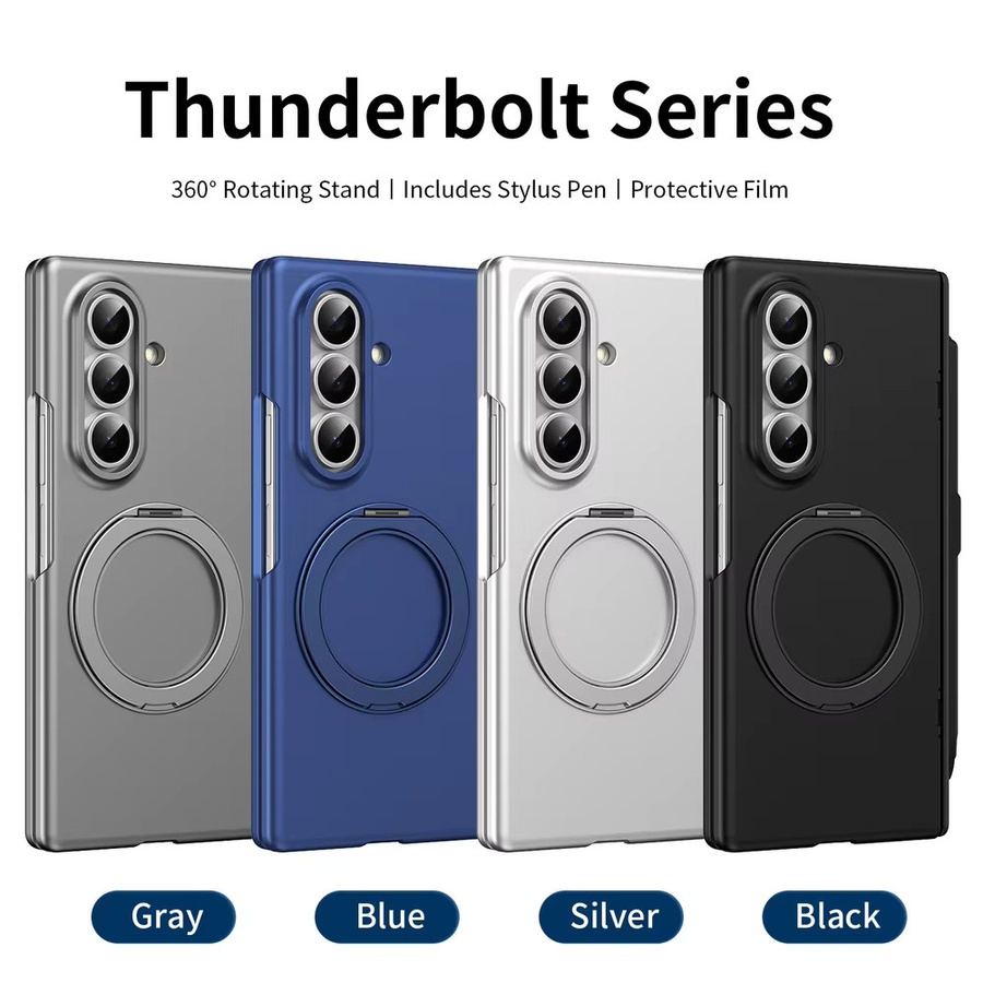 Magnetische Business Metall Schutzhülle für Samsung Galaxy Z Fold 7 6 5 4 3 mit Drehständer und MagSafe Kompatibilität in Blau - Bild 5