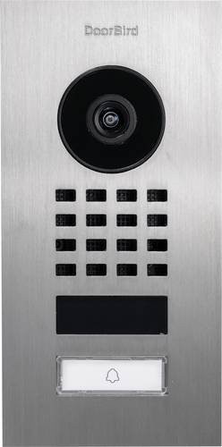 DoorBird D1101V Unterputz IP-Video-Türsprechanlage mit WLAN und LAN, Außeneinheit aus Edelstahl V2A in Silber (gebürstet) - Bild 1