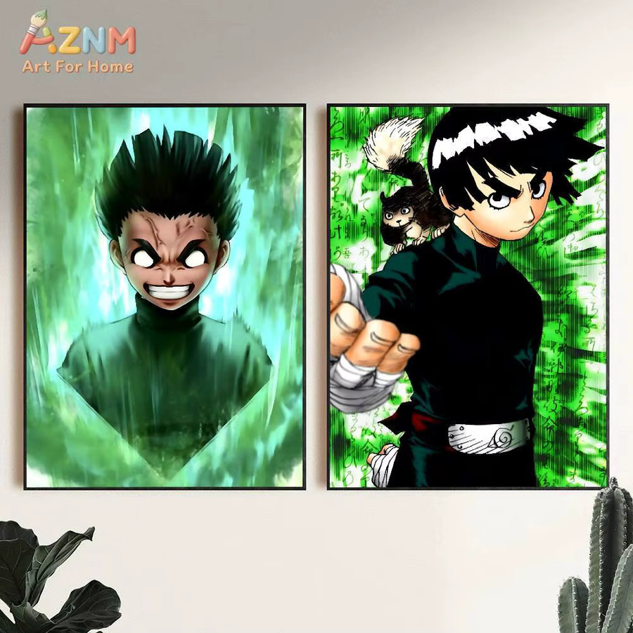 AZNM Naruto Rock Lee The Taijutsu Master Anime-Leinwandgemälde als Wandkunst in Mehrfarbig - Bild 3