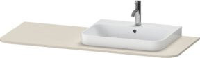 Duravit Waschtisch-Konsole Happy D.2 Plus in Tau matt mit einem Aufsatzloch und Becken rechts, B/T: 130 x 55 cm - Bild 1