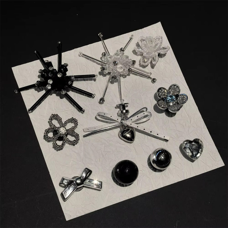 SMATLELF Schuh-Charms, Blumen-Röhrenperlen, Schleifenschnallen - Bild 3