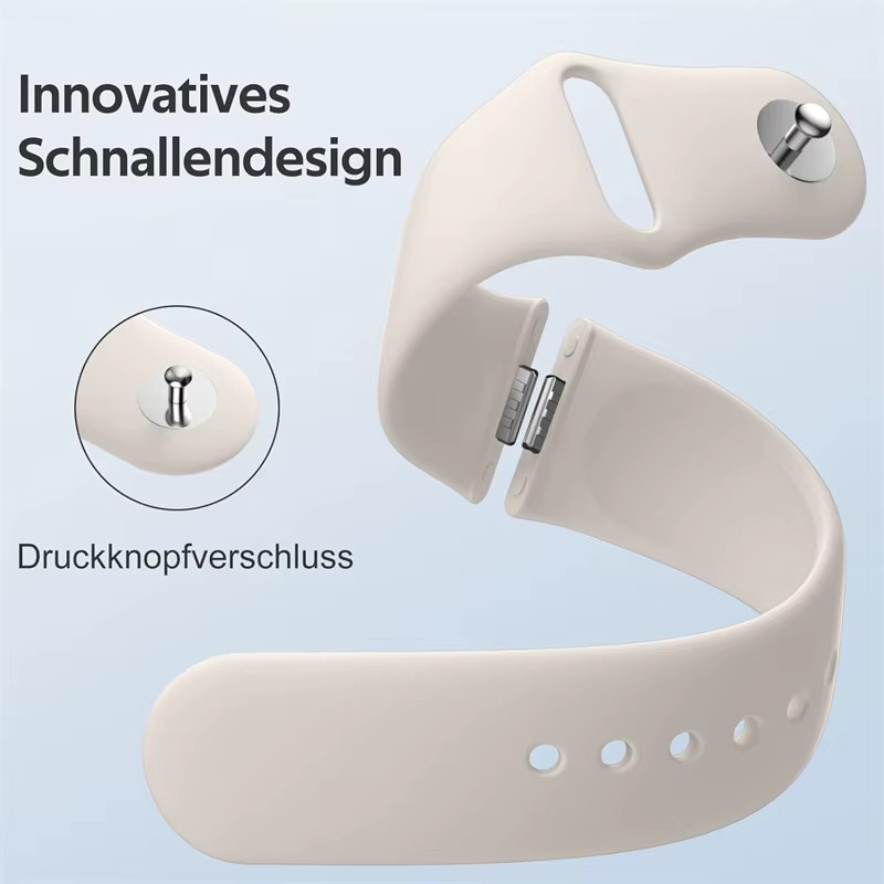 RWBANDS Uhrenarmband Silikon, Weiß, Unisex, für Huawei Watch Fit 3 - Bild 1