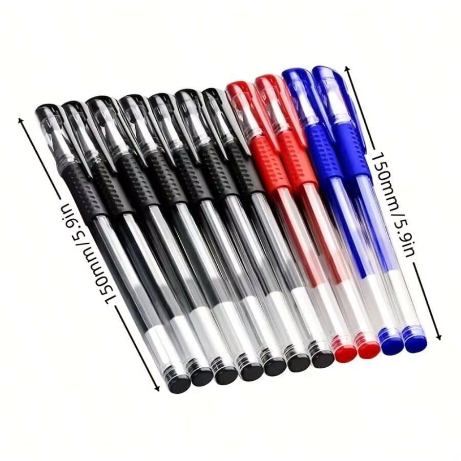 Blauer und roter wasserbasierter Signaturstift mit 0,5 mm Nadelspitze für Büro, Studium und Prüfungen - Bild 2