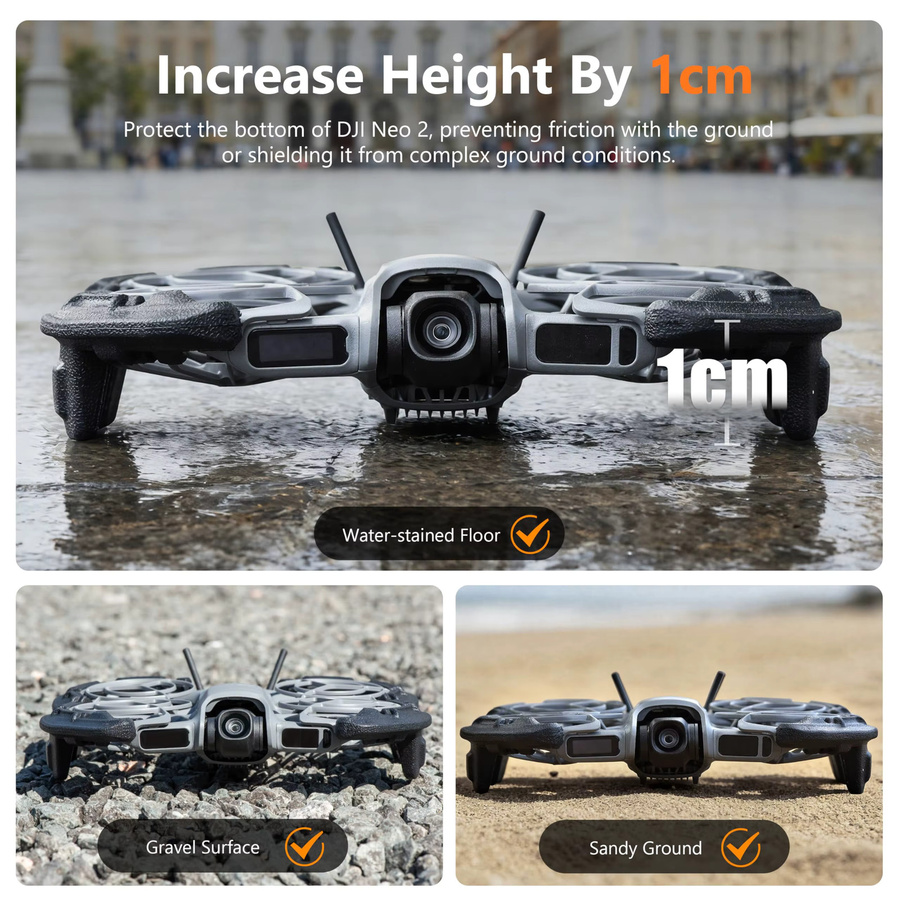 STARTRC Propellerschutz für DJI Neo 2 Drohne in Schwarz mit Höhenverstellung und Aufprallschutz - Bild 4