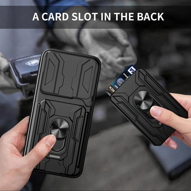 2-in-1 Kartenetui und Stand-Telefonhülle für Motorola EDGE70 5G in Rot und Schwarz - Bild 1
