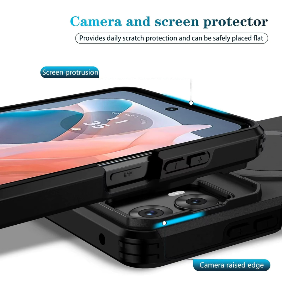 Schiebe-Kameralinsen-Schutz-Cover für Motorola Moto G Play, G Power, G 5G und Edge Stylus 2024/2025 mit kabelloser Ladefunktion in Rot oder Schwarz - Bild 2