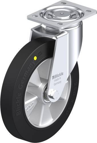 Blickle Lenkrolle LH-ALEV 250K-EL aus verzinktem Stahl und Aluminium, Rad-Durchmesser: 25 cm, Tragfähigkeit: 650 kg - Bild 1