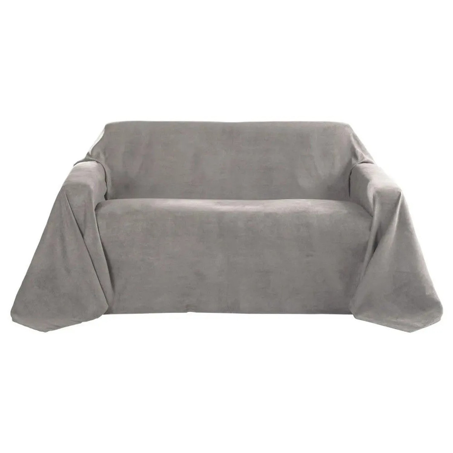 Beautissu Romantica Tagesdecke in Wildleder-Optik, Grau, B/T: 210 x 280 cm - Bild 2