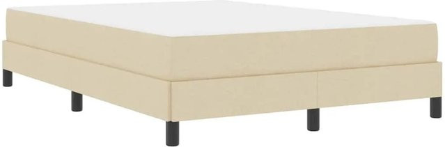 vidaXL Boxspringbett mit Matratze in Beige aus Stoff mit Taschenfederkern, B/T: 140 x 200 cm - Bild 1