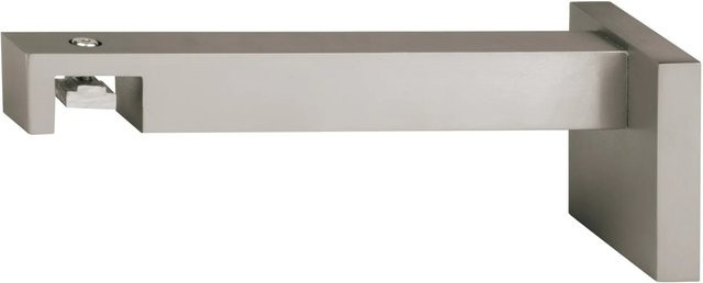 Mydeco Gardinenstangen-Halterung in Edelstahl-Optik, Silber, B/B: 1,8 x 1,8 cm - Bild 1
