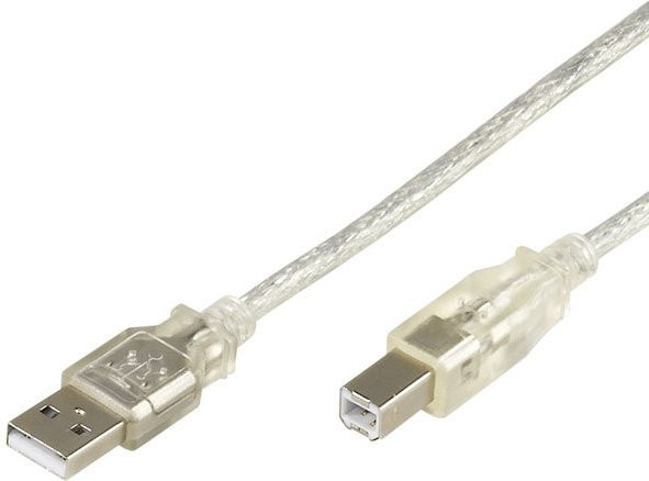Vivanco USB 2.0 Kabel, transparent, Länge: 1,8 m - Bild 1