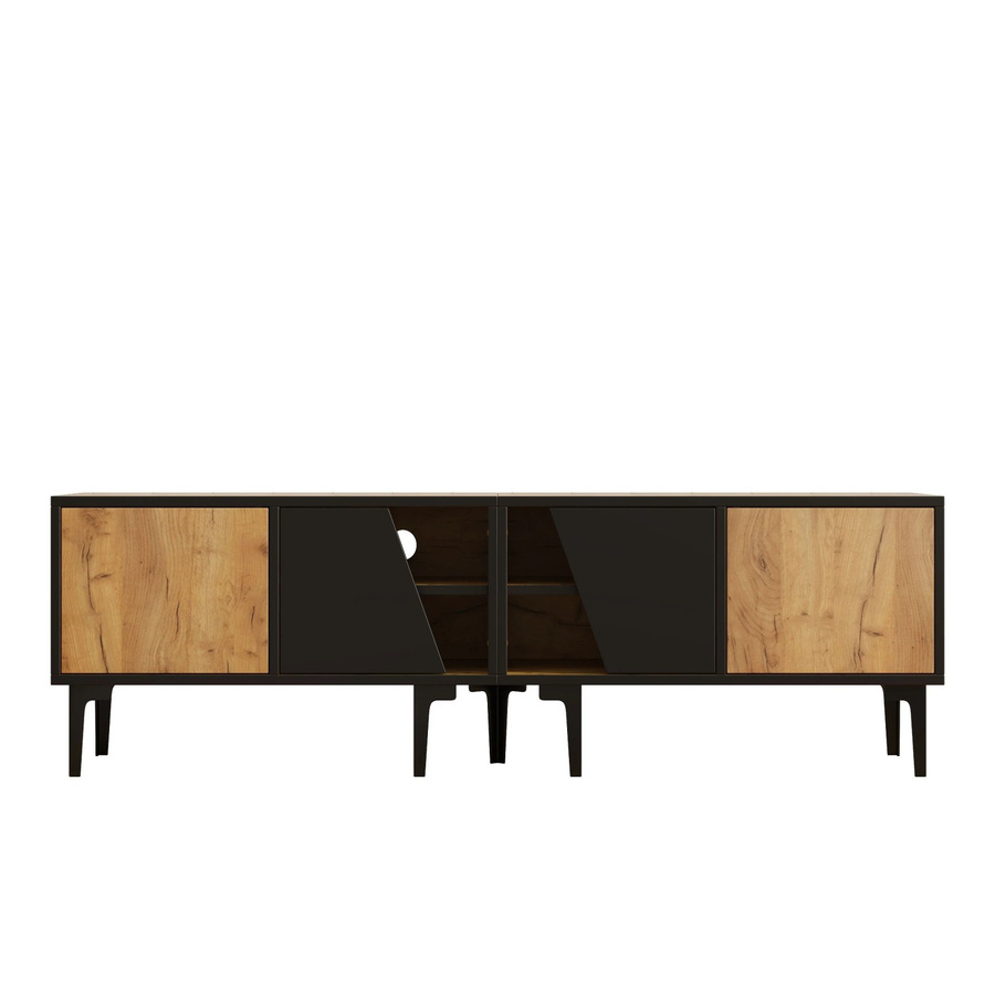 okwish TV Schrank mit Stauraumfächern in Braun, modern, B/T/H: 160 x 36,5 x 45 cm - Bild 2