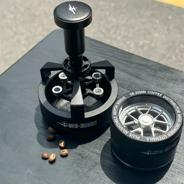 MHW 3 Bomber WDT-Verteilungswerkzeug 58 mm in Schwarz mit 14 Edelstahl-Nadeln für Espresso-Kaffeezubehör - Bild 1