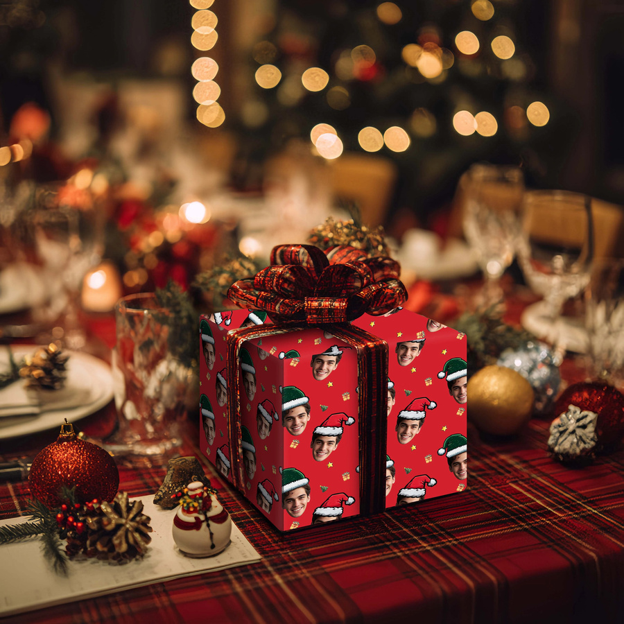 Cyuan Geschenkpapier für Weihnachtsdekoration und Party-Schokoladenkekse, Rot, B: 29,7 cm, H: 39,0 cm - Bild 3