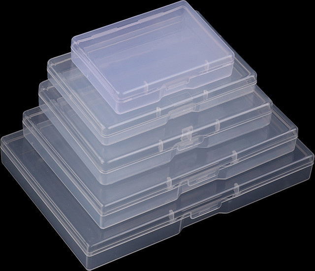 Transparente Kunststoff-Aufbewahrungsbox mit Deckel als staubdichter Organizer für Schmuck und Kleinteile - Bild 1