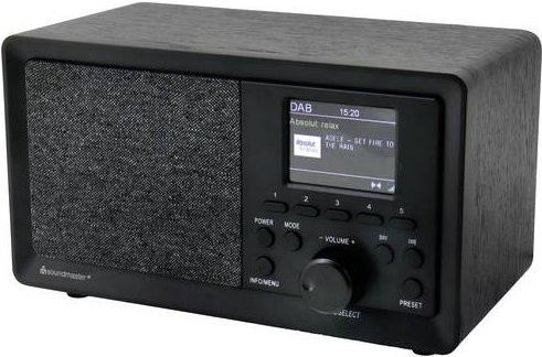 Soundmaster DAB350SW Tischradio DAB+ UKW mit USB und Weckfunktion in Schwarz - Bild 1