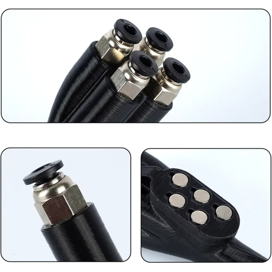 Bambu Lab 4-in-1 PTFE-Adapter für AMS-Schlauchanschluss und Filament-Zufuhrrohr, Schwarz - Bild 5