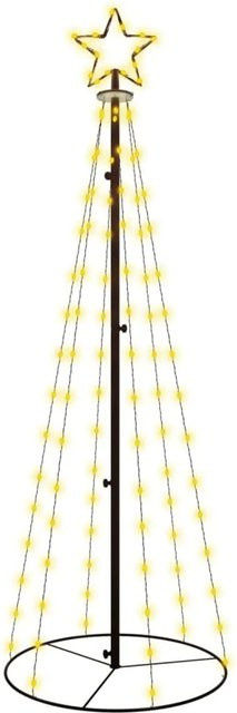 vidaXL LED-Weihnachtsbaum in Kegelform in Warmweiß mit 108 LEDs, H x B x T: 180 x 70 x 70 cm - Bild 1