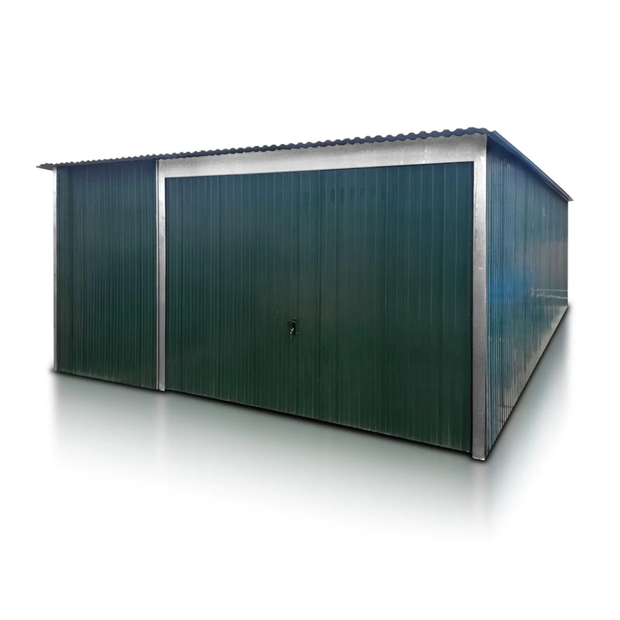 Liderstal Einzelgarage Standard aus Trapezprofilblech in Grün mit Up-and-Over-Tor, B: 400 cm, T: 500 cm, H: 213 cm - Bild 2