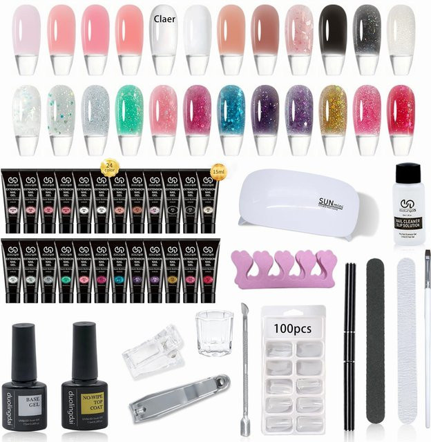 DUOLINGDAI Poly Extension Gel Kit, 24 Farben, Matt - Bild 1