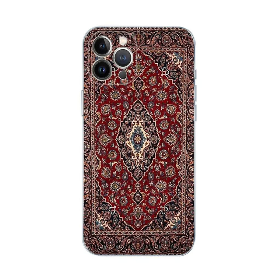 Transparente TPU-Handyhülle mit Perserteppich-Blumenmuster für Apple iPhone 11 bis iPhone 17 Pro Max, Multicolour - Bild 3