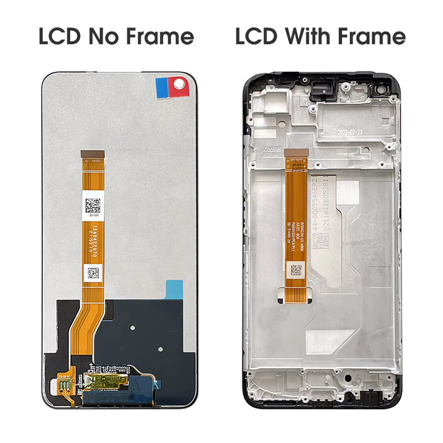 LCD-Display Touchscreen mit Rahmen für Oppo Realme 8i RMX3151 und Realme 9i RMX3491, 6.6 Zoll, Schwarz - Bild 3