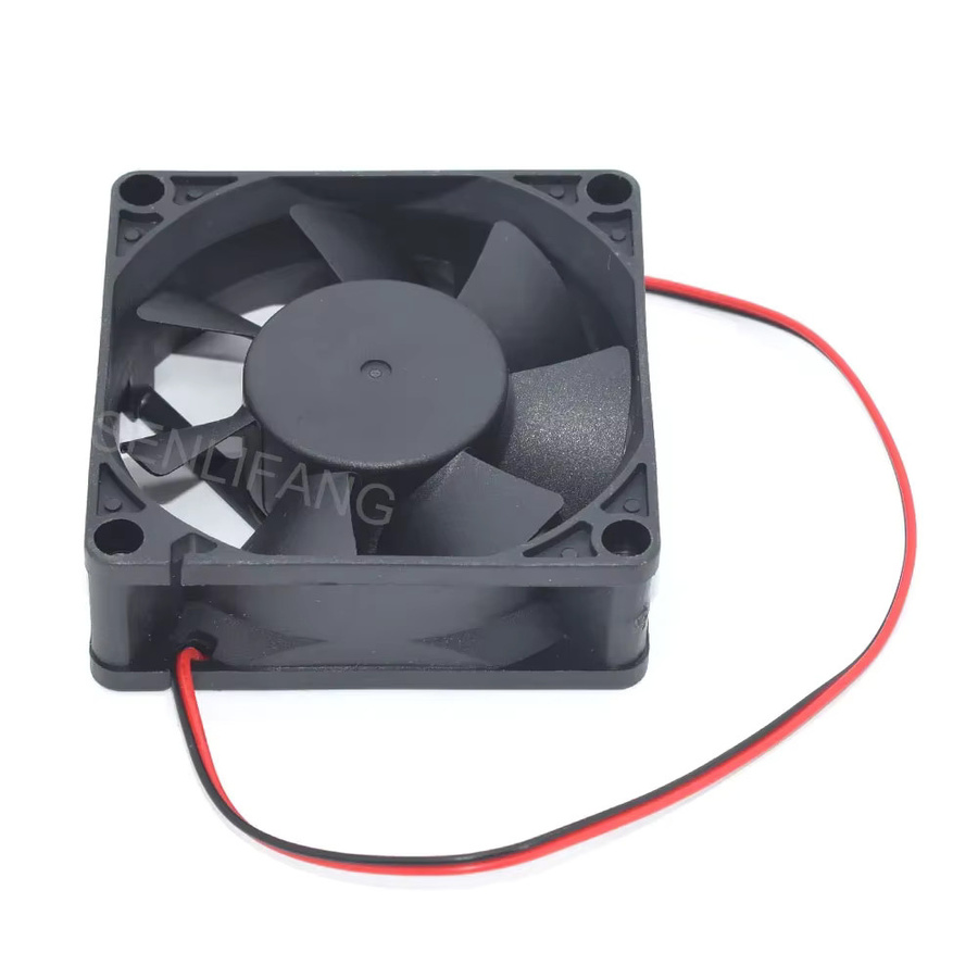 Julongfengbao Lüfter HDH0712UA 2Pin DC12V DC24V 0,35A Schwarz B/T/H: 7,0 x 7,0 x 2,5 cm - Bild 2