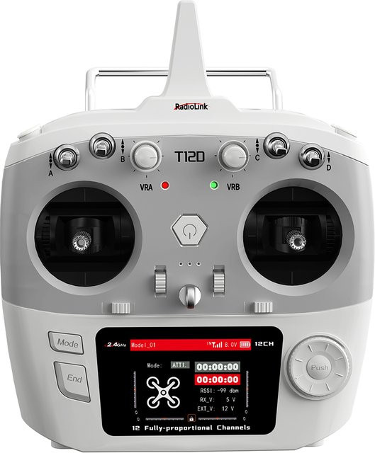 RadioLink T12D 12-Kanal RC-Sender 2,4GHz, mit R12F Empfänger - Bild 1