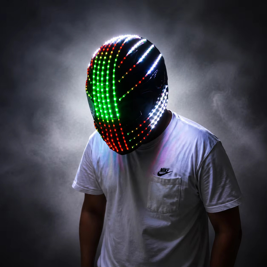 TEMLASER Monster RGB-Farb-LED-Helm, leuchtende Hutmaske, Bunt / Mehrfarbig - Bild 3