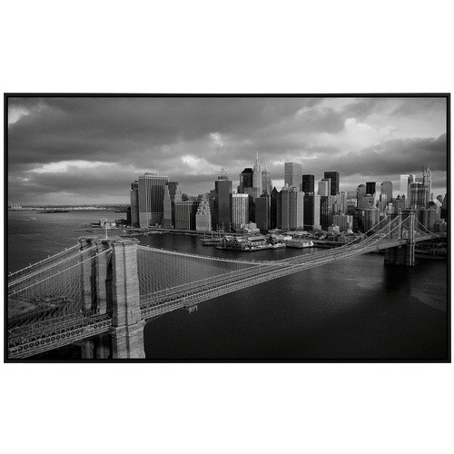 papermoon Infrarotheizung EcoHeat Brooklyn Bridge schwarz weiss mit Matt-Effekt und App-Steuerung - Bild 2