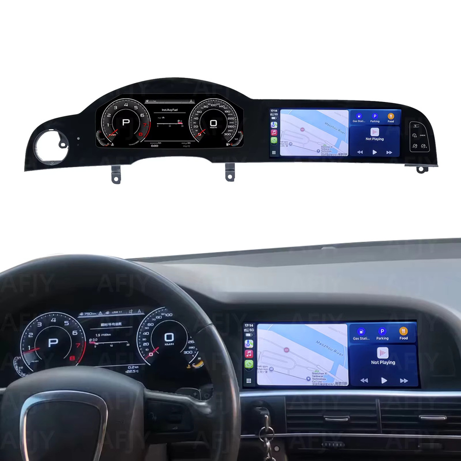 YANFU Digitales Cockpit für Audi A6 A6L C6 4F 2005-2012 mit Android Auto und drahtlosem CarPlay in Schwarz - Bild 2