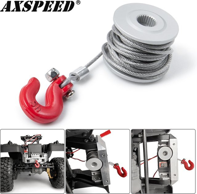 AXSPEED Lenkgetriebe Servo Winde Rad Trommel Drähte Anhänger Haken, 1:10, Zubehör - Bild 1