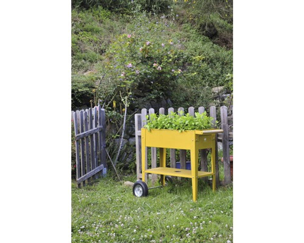 Herstera Garden Kräuterfabrik Urban Hochbeet aus Metall in Gelb, B/T/H: 50 x 35 x 80 cm - Bild 3