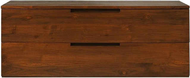 Vente-unique Waschbeckenunterschrank Bimbing aus Teakholz in Natur Dunkel, Breite: 115 cm - Bild 1
