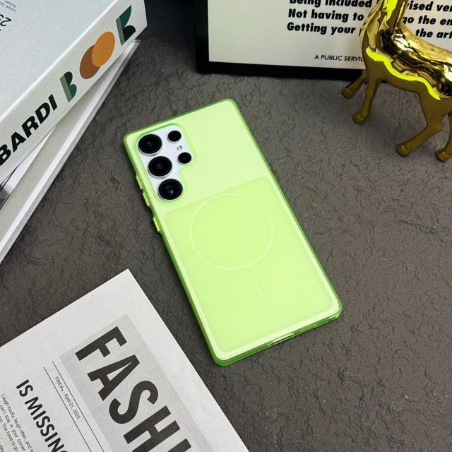 Magnetische matte Hart-PC Schutzhülle für Samsung Galaxy S26 S2 Ultra, S25 Ultra, S26 Plus, S24 und S23 in Grün - Bild 1