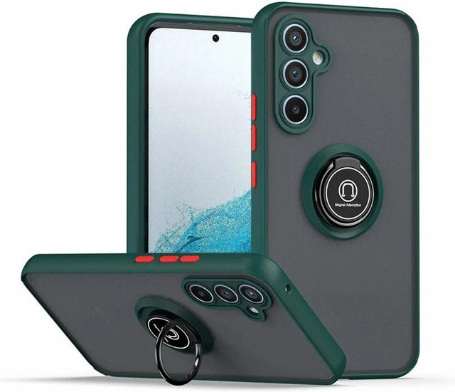 Magnetische Ringhalter Schutzhülle für Samsung Galaxy A55 A56 A36 A35 A26 A25 A16 A15 A54 A34 A14 A53 A33 A52 A32 5G mit Ständer in Grün - Bild 1