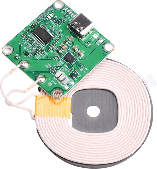 Diymore Sendermodul mit Spule und Platine für 20W Typ-C Schnellladung als DIY Drahtloses Ladegerät PCBA - Bild 1