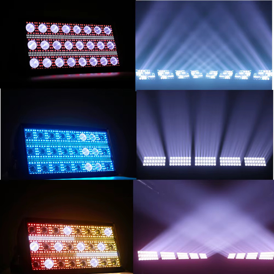 HYULIGHTS 300W LED RGBW 4in1 Wash Bar Bühnenbeleuchtung mit 24 LEDs und Strobe-Effekt in Schwarz - Bild 3
