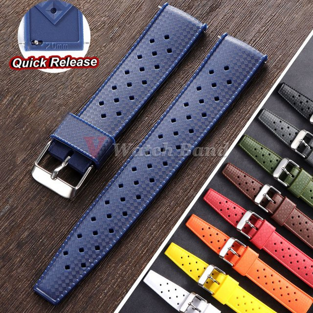 Uhrenarmband Silikon, Schwarz, 20 mm, 22 mm, Unisex - Bild 1