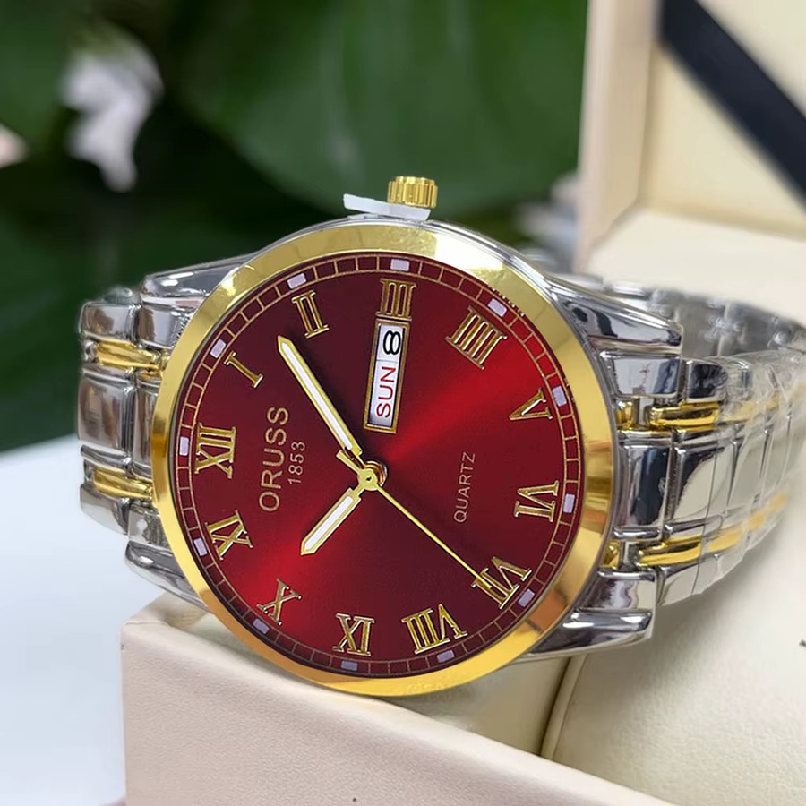 ORUSS Armbanduhr Edelstahl, Quarz, Schwarz, Herren - Bild 3