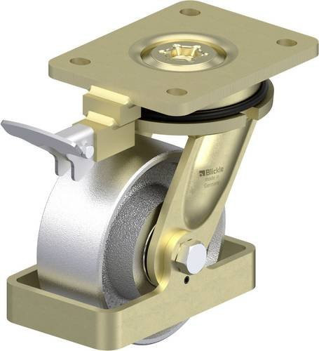 Blickle Schwerlast-Lenkrolle LS-G 127K-RI4-FS in Silber, Rad-Durchmesser: 125 mm, Tragfähigkeit: 750 kg - Bild 1