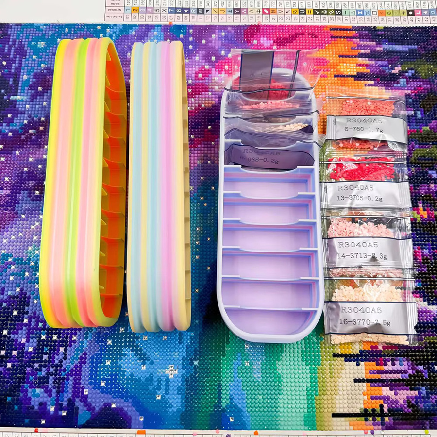 TAKEWEALTH Aufbewahrungsbox für Diamantmalerei mit 10 Fächern in Multicolour - Bild 4