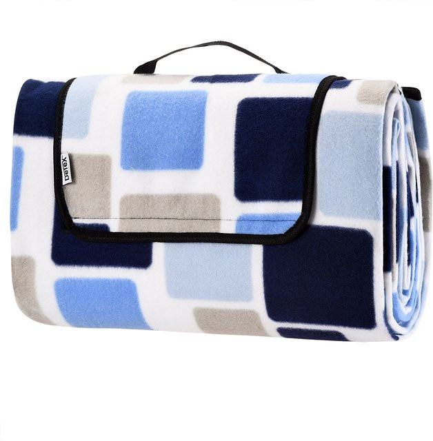 Detex Picknickdecke Quadrate in Blau, B/T: 200 x 200 cm - Bild 1