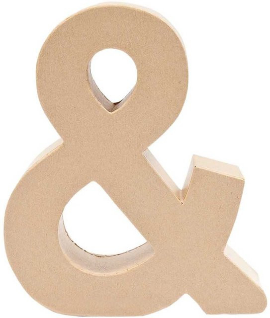 Rico Design Pappbuchstabe & aus Pappe, Höhe: 17,5 cm, Breite: 17,5 cm - Bild 1